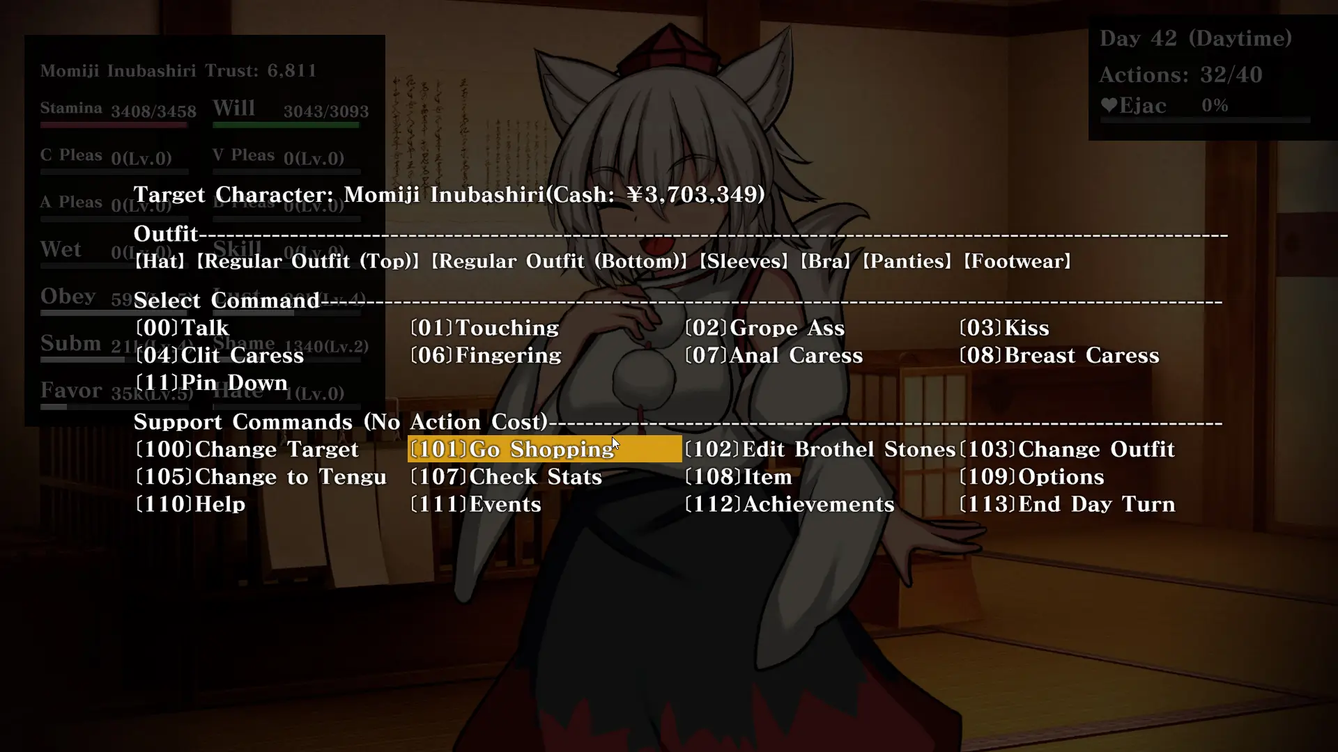Gensou Brothel: Tengu Quarter gameplay screenshot 12 (Ren'Py adult game) by Pyon-Pyon-Pyon – free download