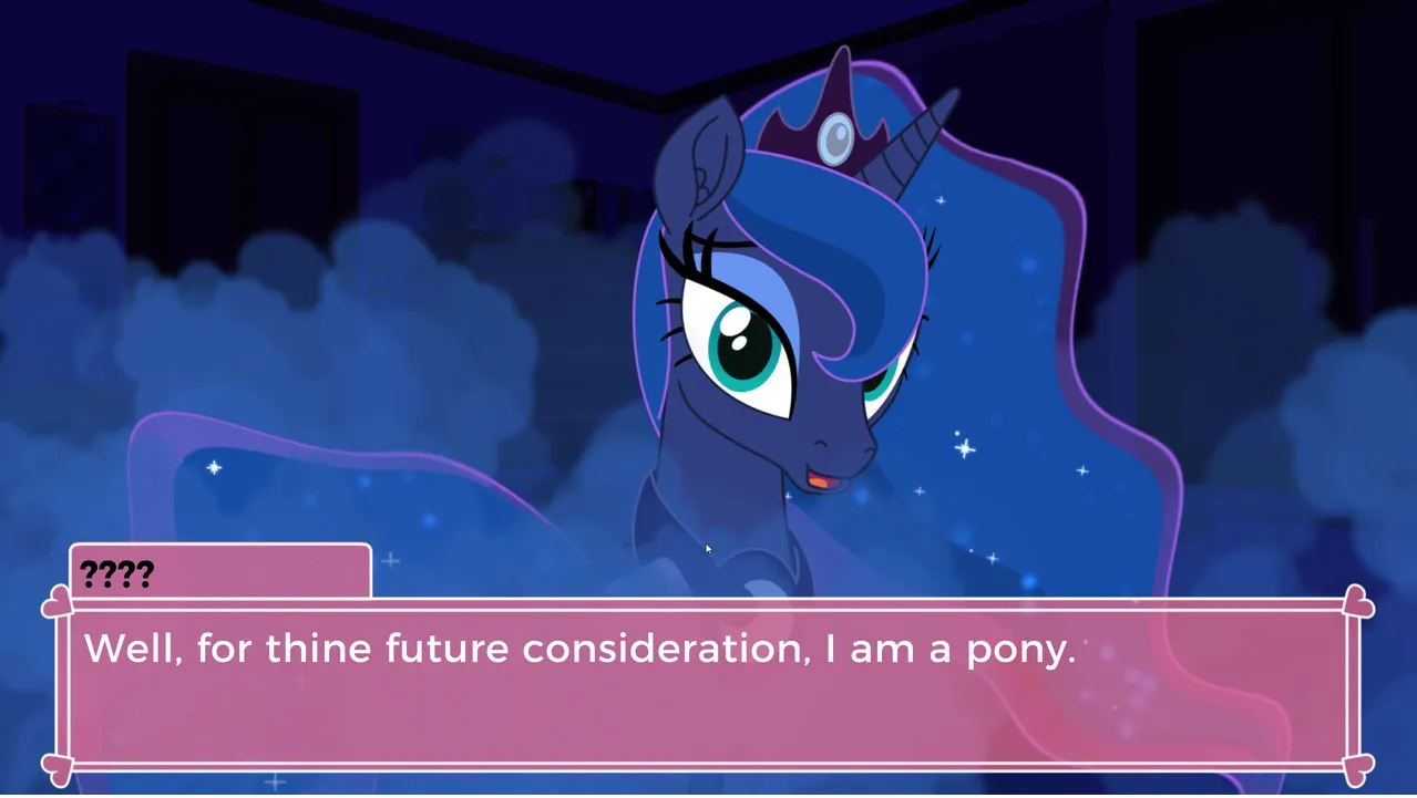 Pony Waifu Sim gameplay screenshot 2 (Ren'Py adult game) by Tiarawhy – free download