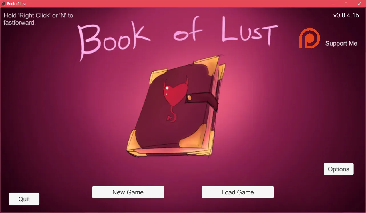 Book of Lust gameplay screenshot 2 (Ren'Py adult game) by KanashiiPanda – free download