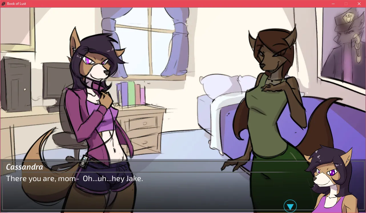 Book of Lust gameplay screenshot 1 (Ren'Py adult game) by KanashiiPanda – free download