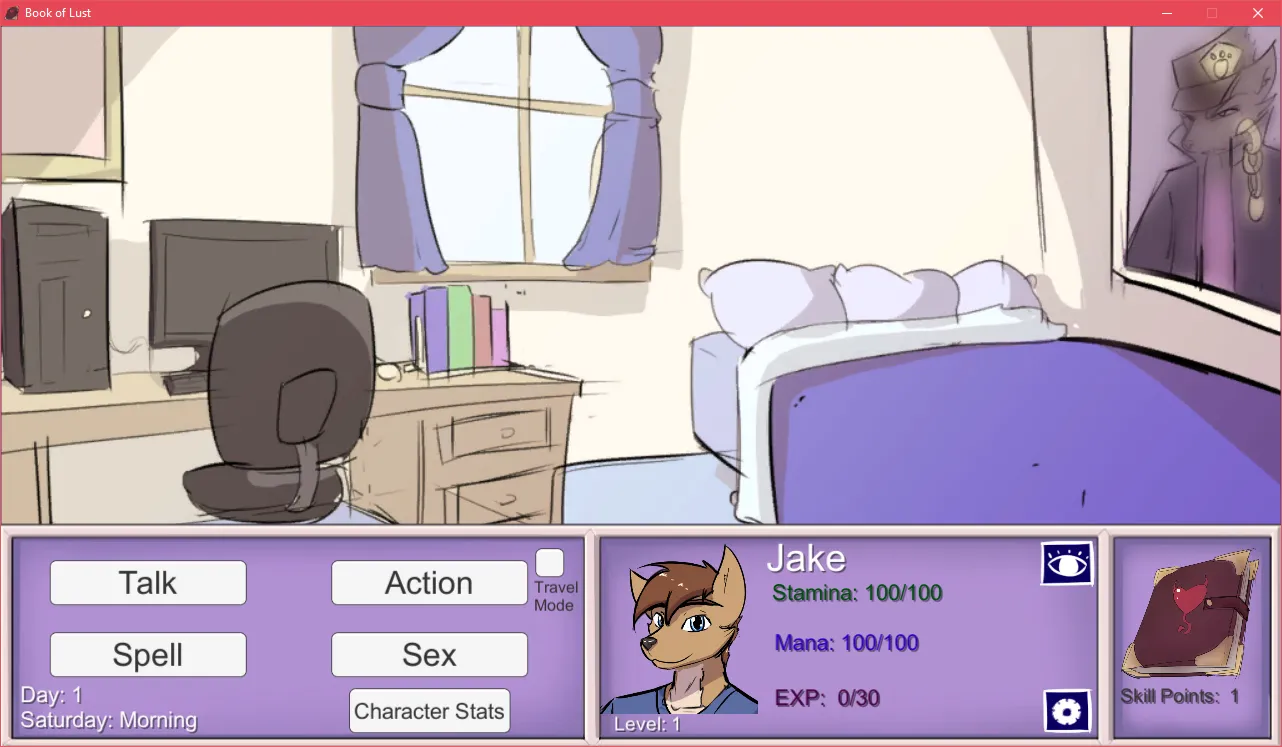 Book of Lust gameplay screenshot 3 (Ren'Py adult game) by KanashiiPanda – free download