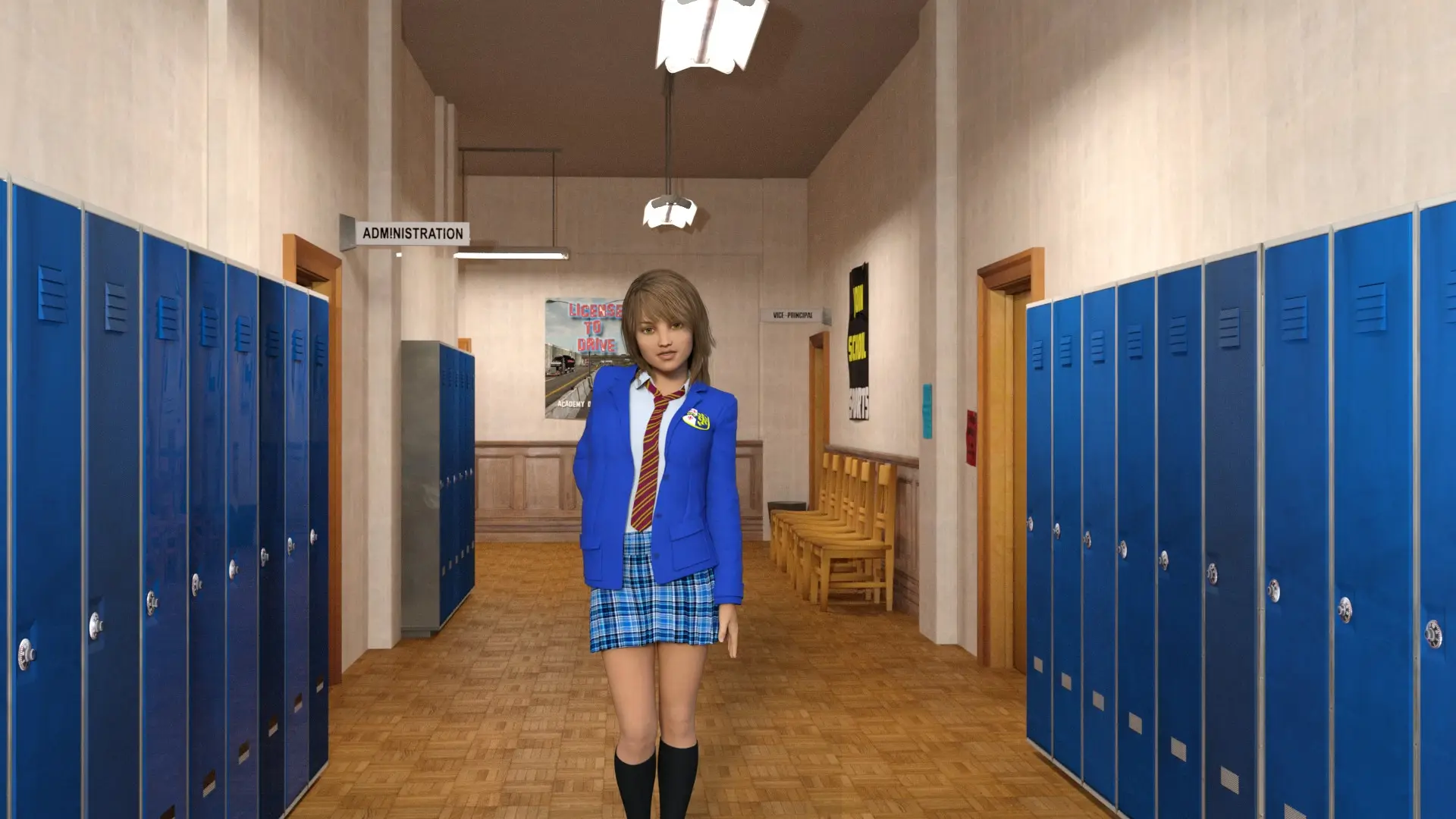 School, Love & Friends gameplay screenshot 1 (Ren'Py adult game) by Walkius – free download