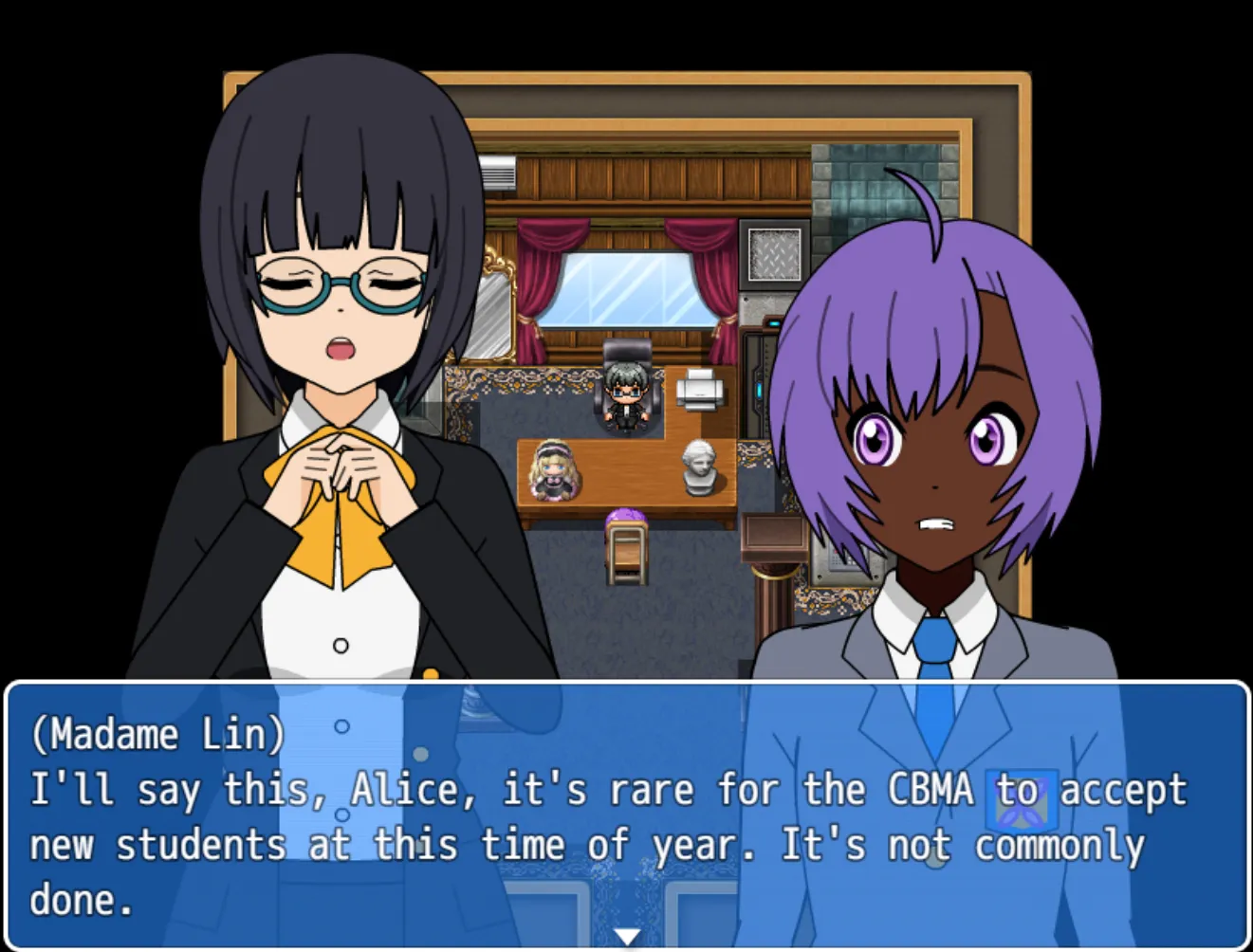 Cyberspace Battle Maiden Academy gameplay screenshot 5 (Ren'Py adult game) by Team Desire/Aquin25 – free download