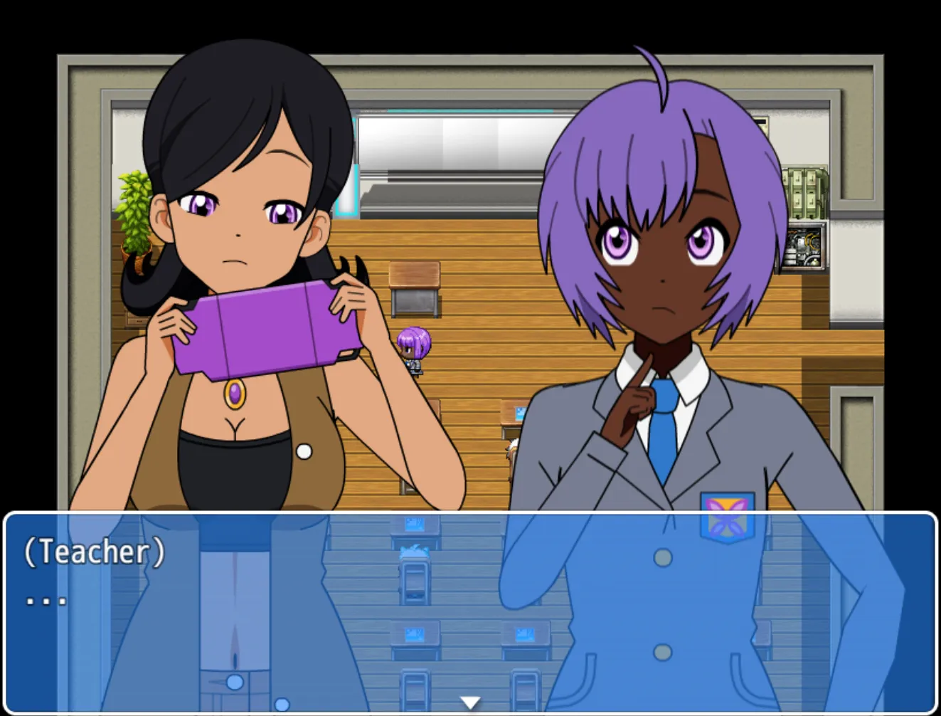 Cyberspace Battle Maiden Academy gameplay screenshot 1 (Ren'Py adult game) by Team Desire/Aquin25 – free download