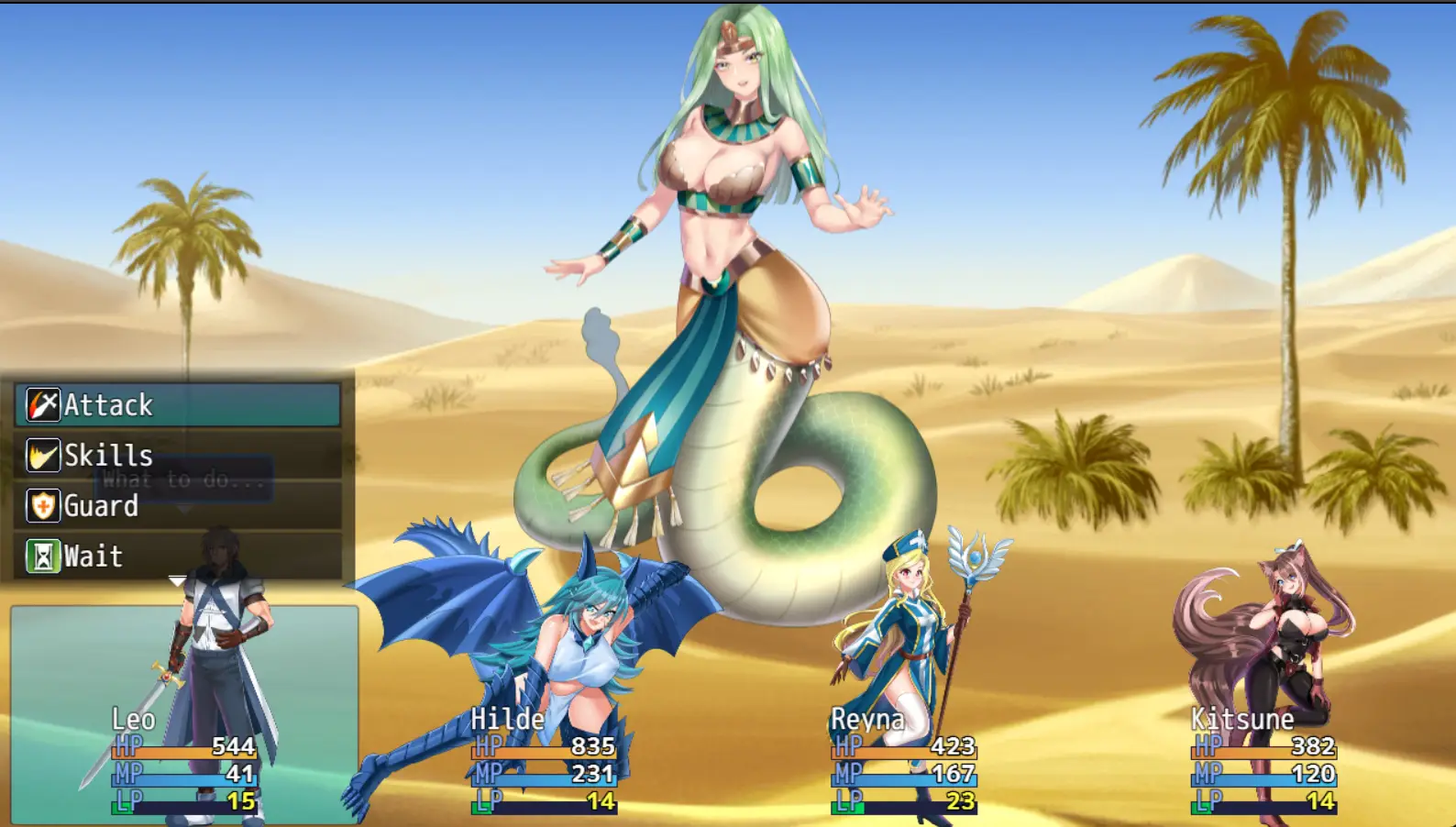 Monster Girl Invasion RPG gameplay screenshot 1 (Ren'Py adult game) by MGGEDev – free download