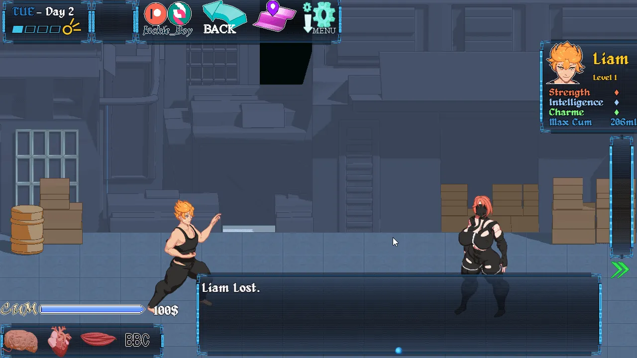 Cyberpunk 2069 gameplay screenshot 7 (Ren'Py adult game) by Jackie Boy – free download