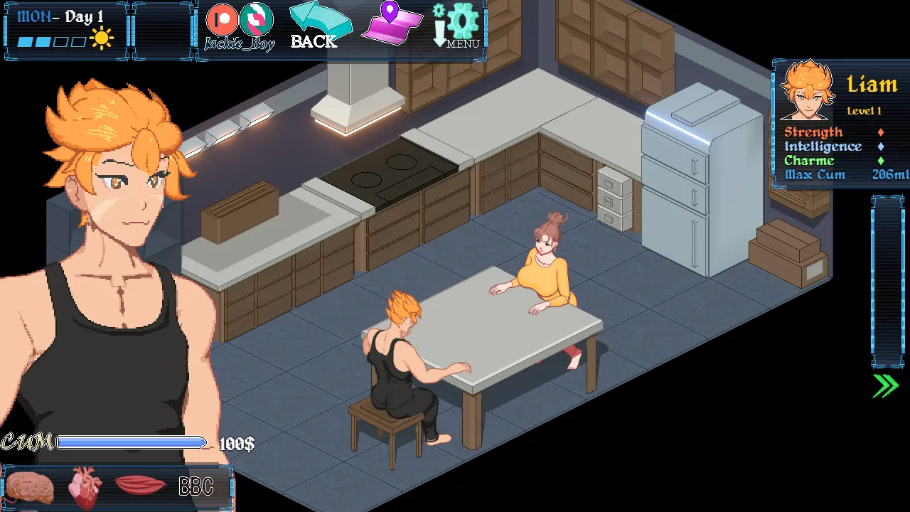 Cyberpunk 2069 gameplay screenshot 3 (Ren'Py adult game) by Jackie Boy – free download