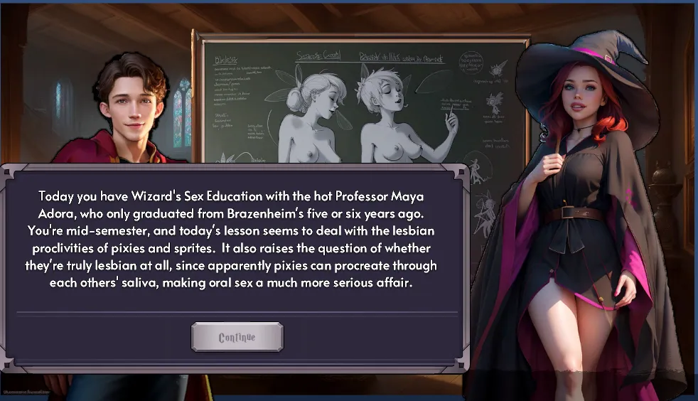 Brazen Witches gameplay screenshot 2 (Ren'Py adult game) by Crimson Warlock – free download