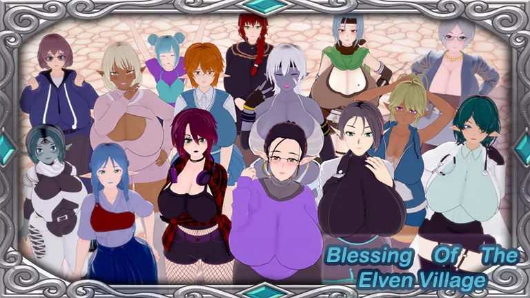 Blessing of the Elven Village cover 0.10.2 – Ren'Py adult game by DragonMommyRhea free download