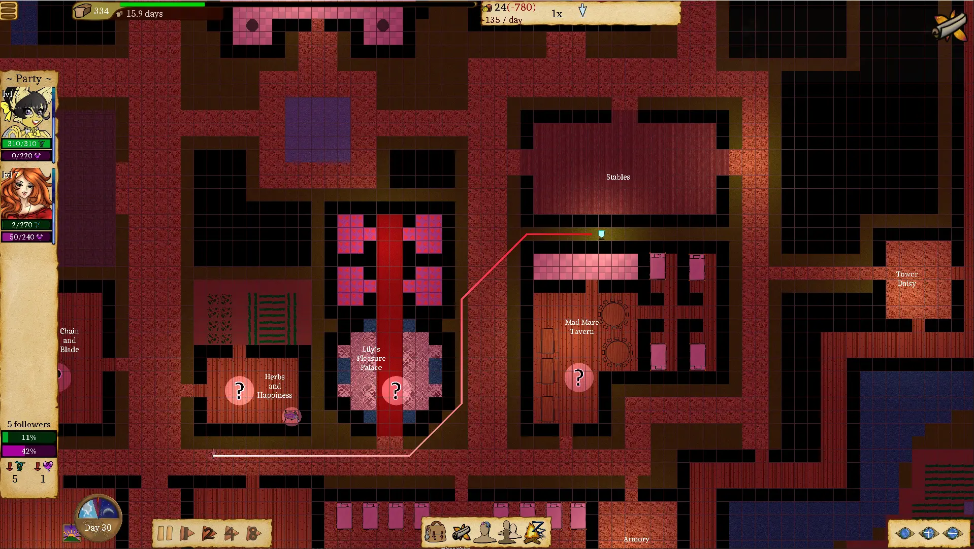 The Restoration of Aphrodisia gameplay screenshot 7 (Ren'Py adult game) by Blue Fairy Media Games – free download