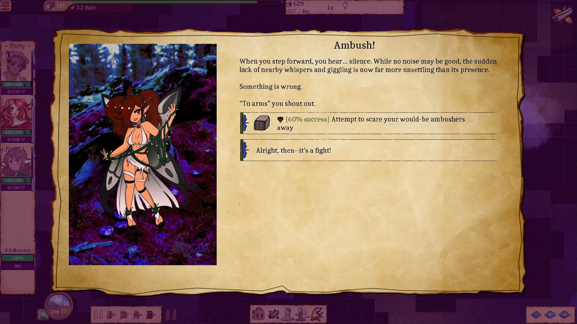 The Restoration of Aphrodisia gameplay screenshot 4 (Ren'Py adult game) by Blue Fairy Media Games – free download
