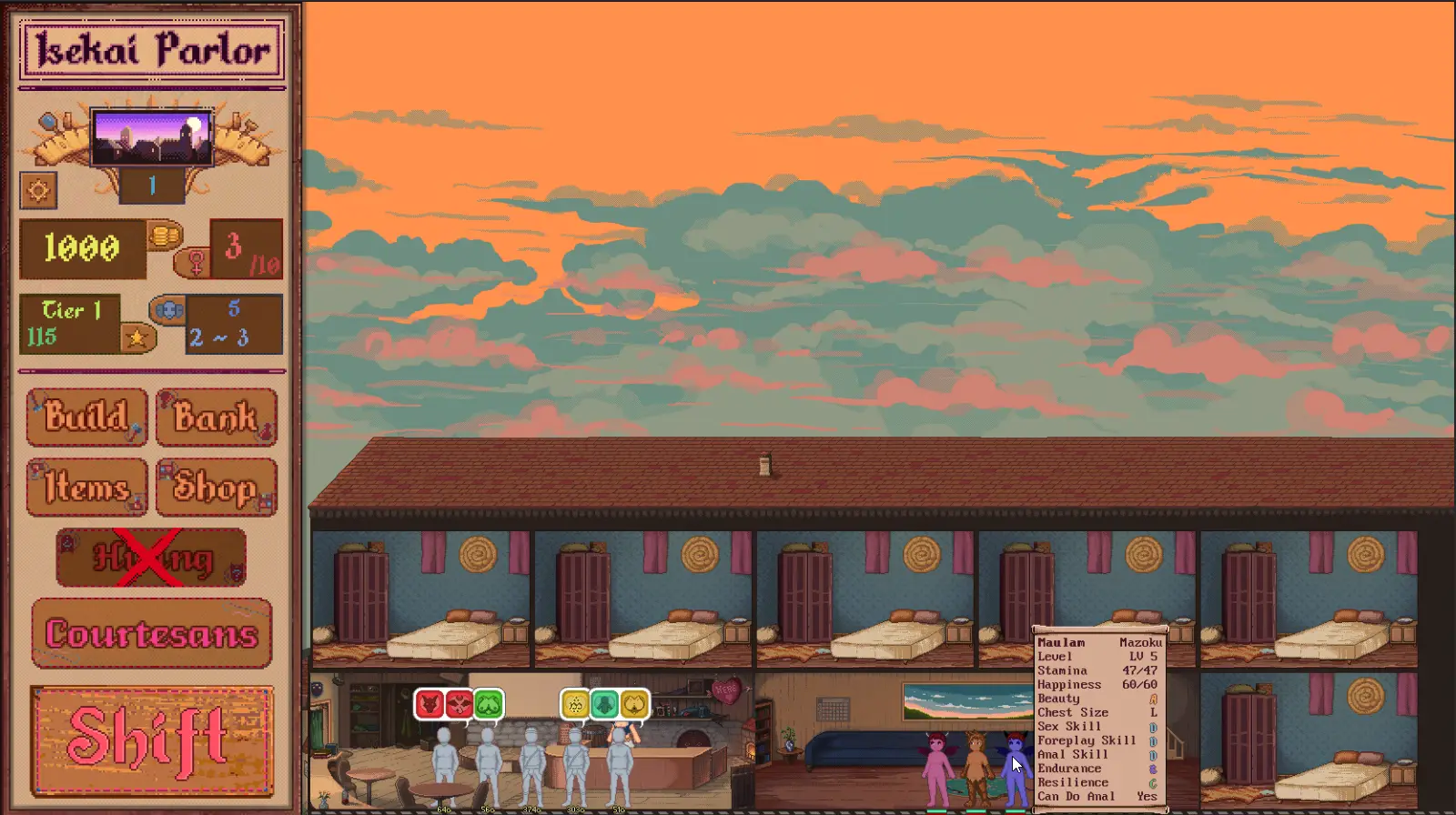 Isekai Parlor Simulator gameplay screenshot 6 (Ren'Py adult game) by Studio Echydna – free download