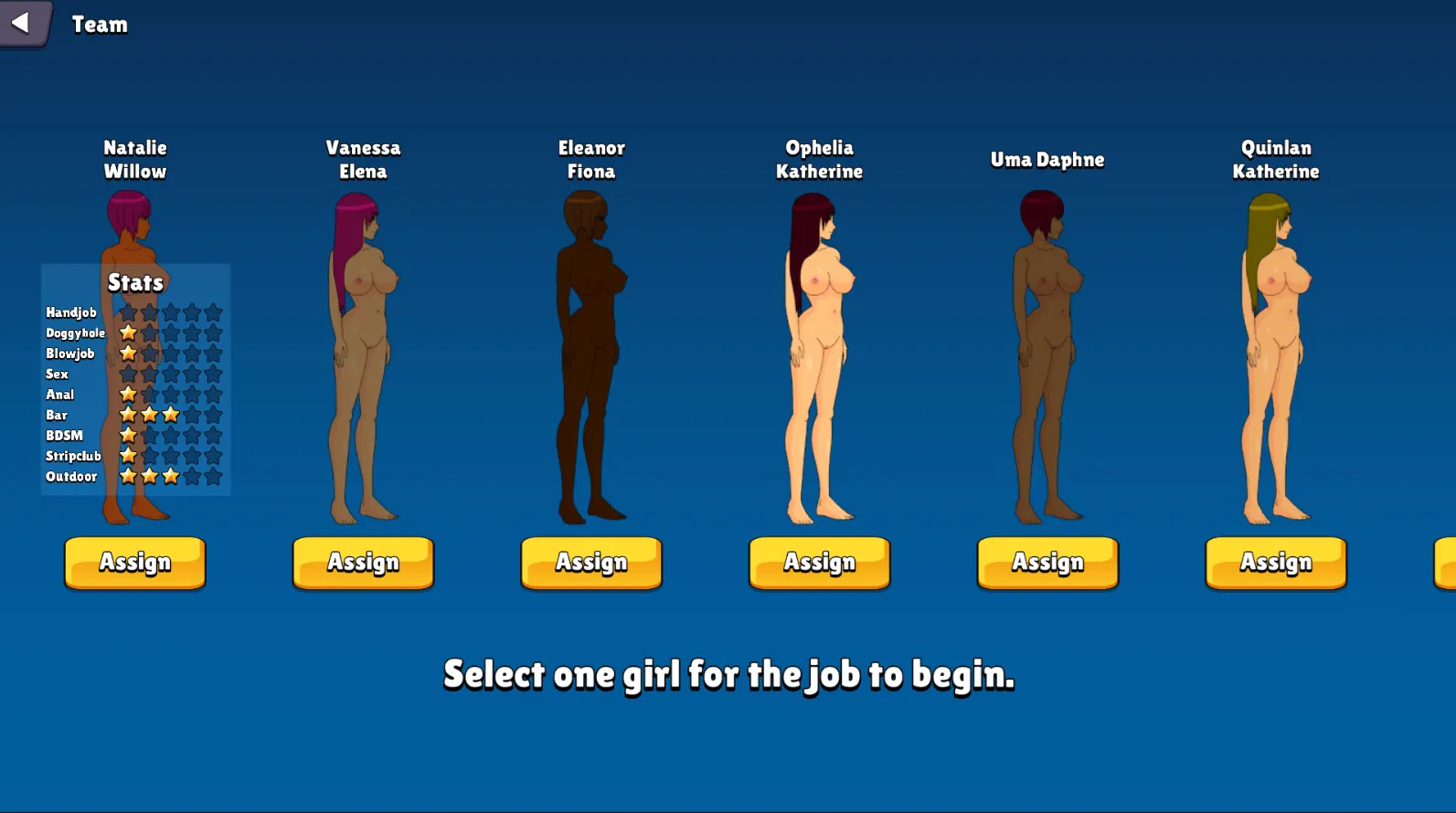 Brothel Empire gameplay screenshot 11 (Ren'Py adult game) by Orochy – free download