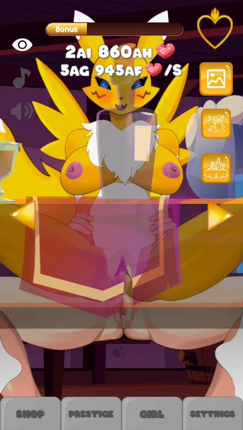 Nymphomania: Idle Brothel gameplay screenshot 3 (Ren'Py adult game) by Unifox Game Studio – free download
