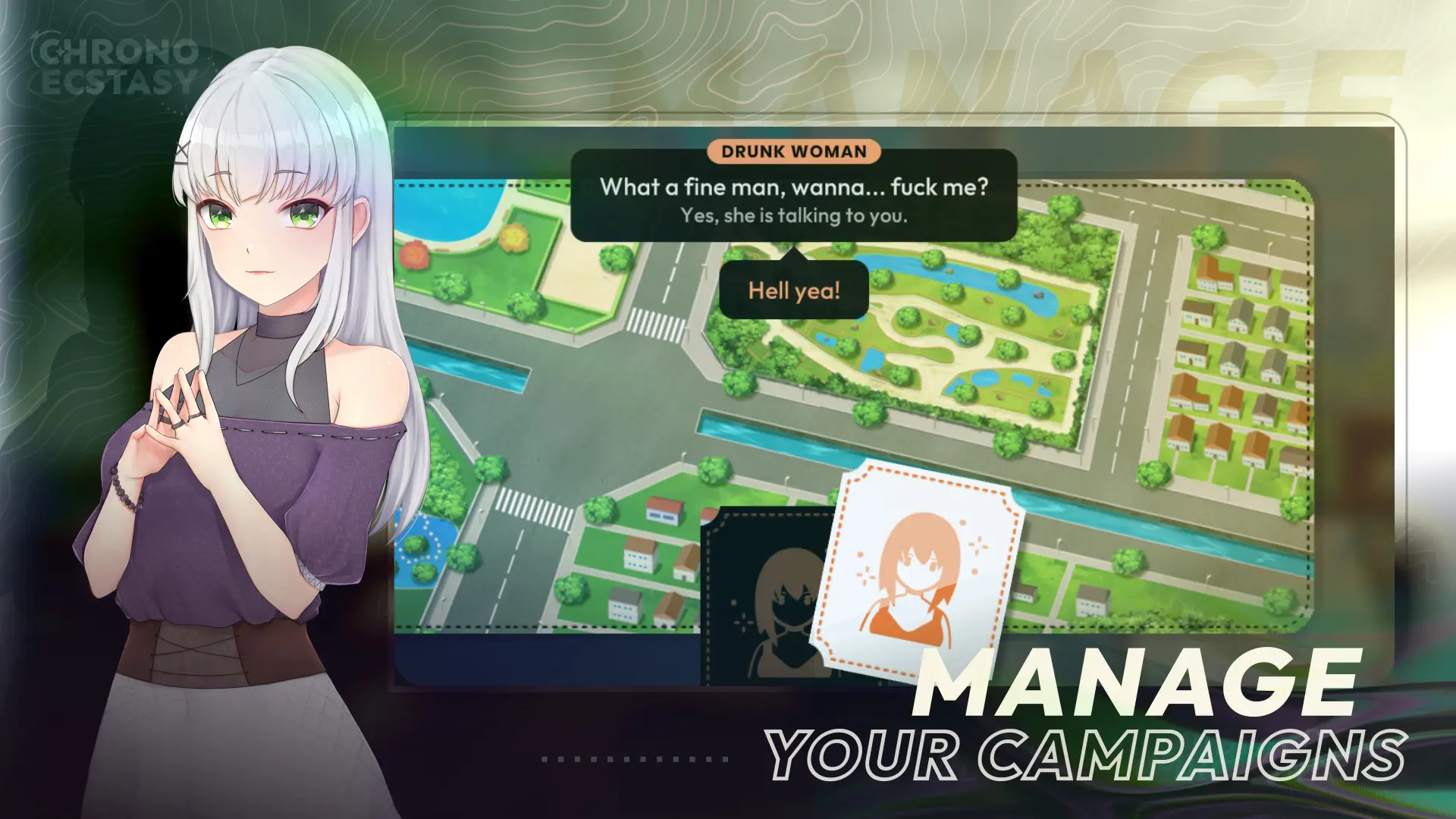 Chrono Ecstasy gameplay screenshot 5 (Ren'Py adult game) by Pigeon2Play – free download