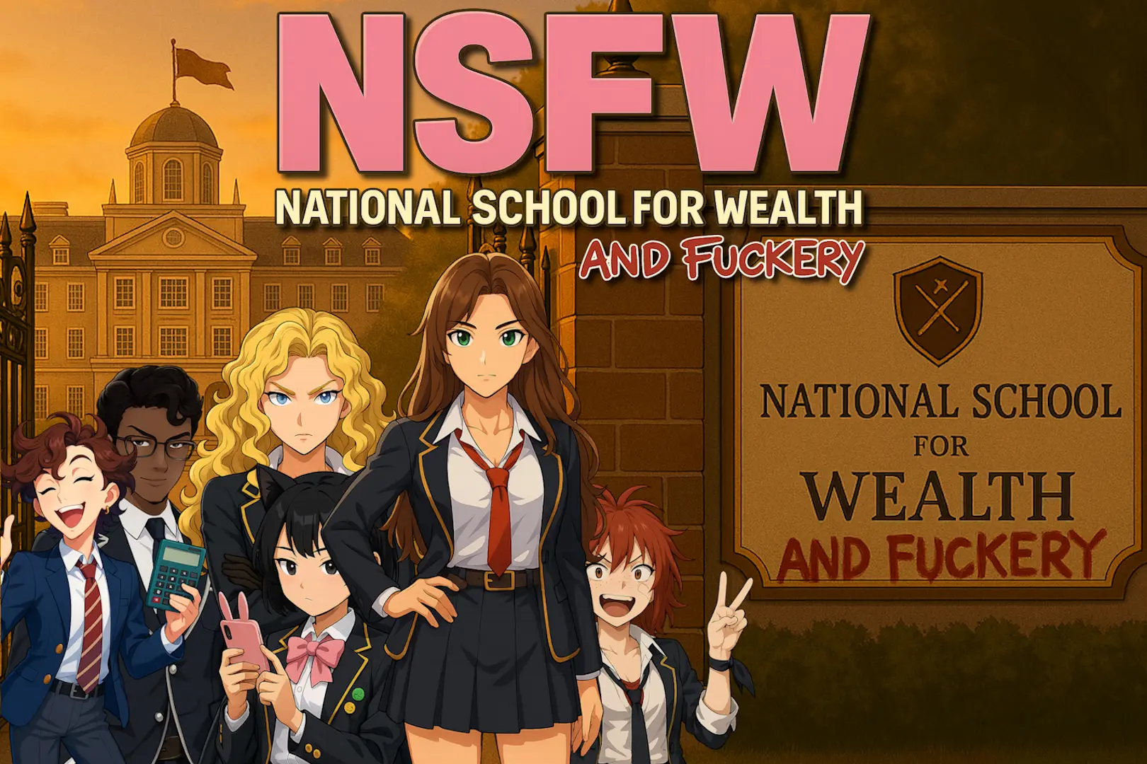 NSFW: National School for Wealth … and Fuckery gameplay screenshot 11 (Ren'Py adult game) by SWAJ – free download