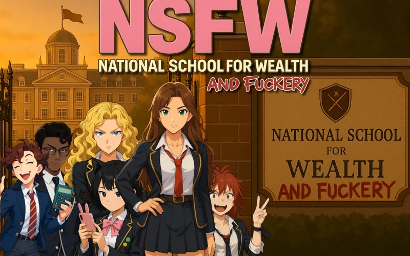NSFW: National School for Wealth … and Fuckery cover 0.8.1.1 – Ren'Py adult game by SWAJ free download