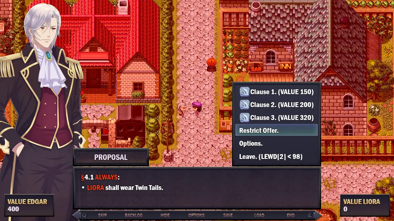 Liora’s Price of Dignity gameplay screenshot 9 (Ren'Py adult game) by aura-dev – free download