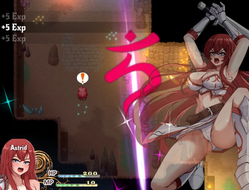 Astrid: Blade of Vallundra gameplay screenshot 2 (Ren'Py adult game) by OrenjiSlyce – free download
