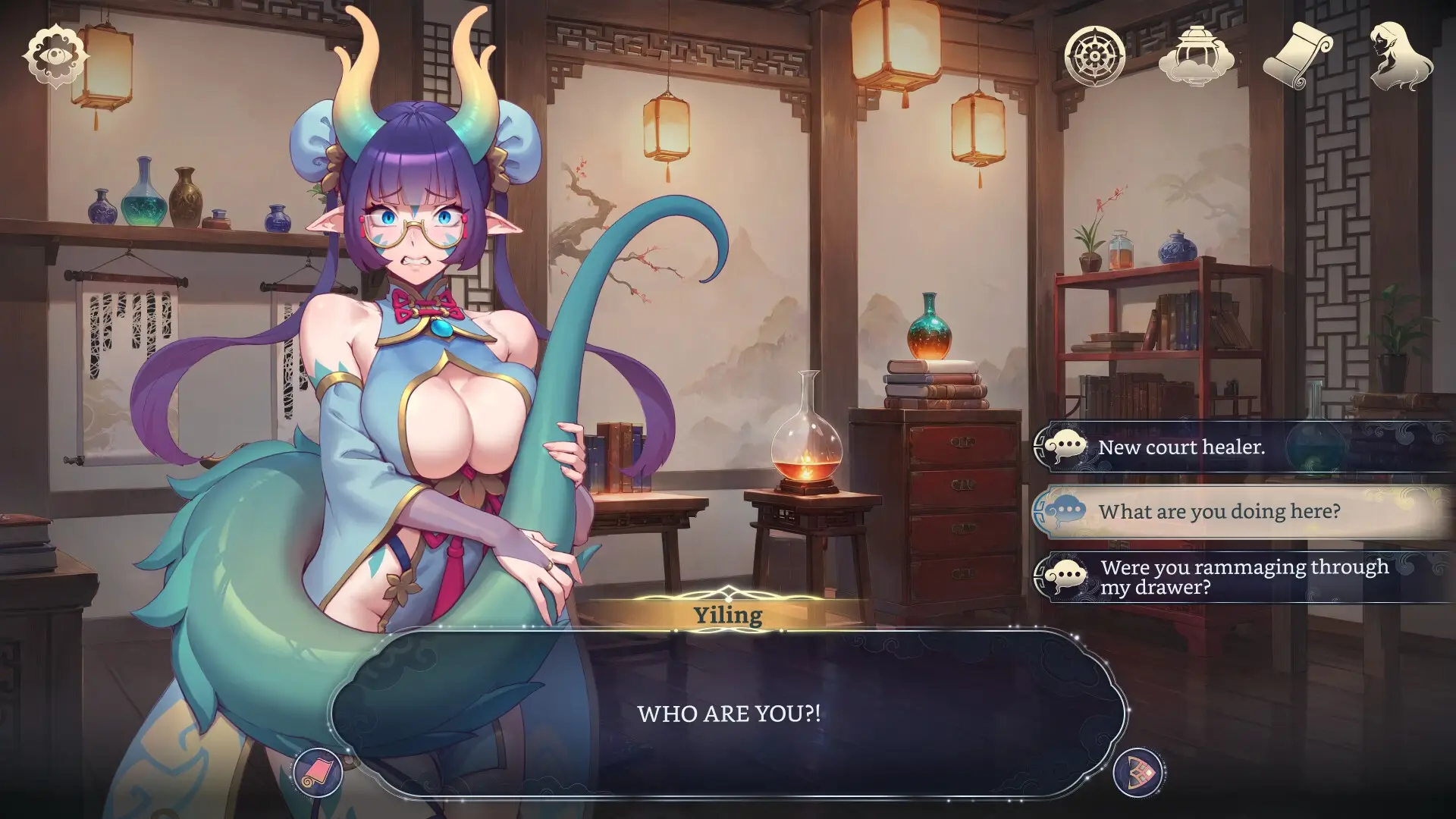Harem Fantasy gameplay screenshot 5 (Ren'Py adult game) by Sweet buns – free download