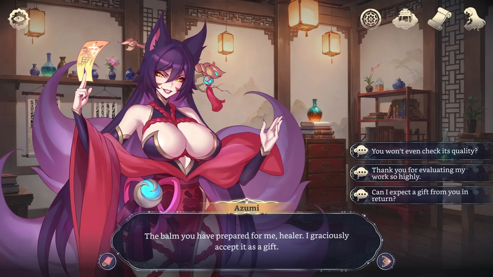 Harem Fantasy gameplay screenshot 11 (Ren'Py adult game) by Sweet buns – free download