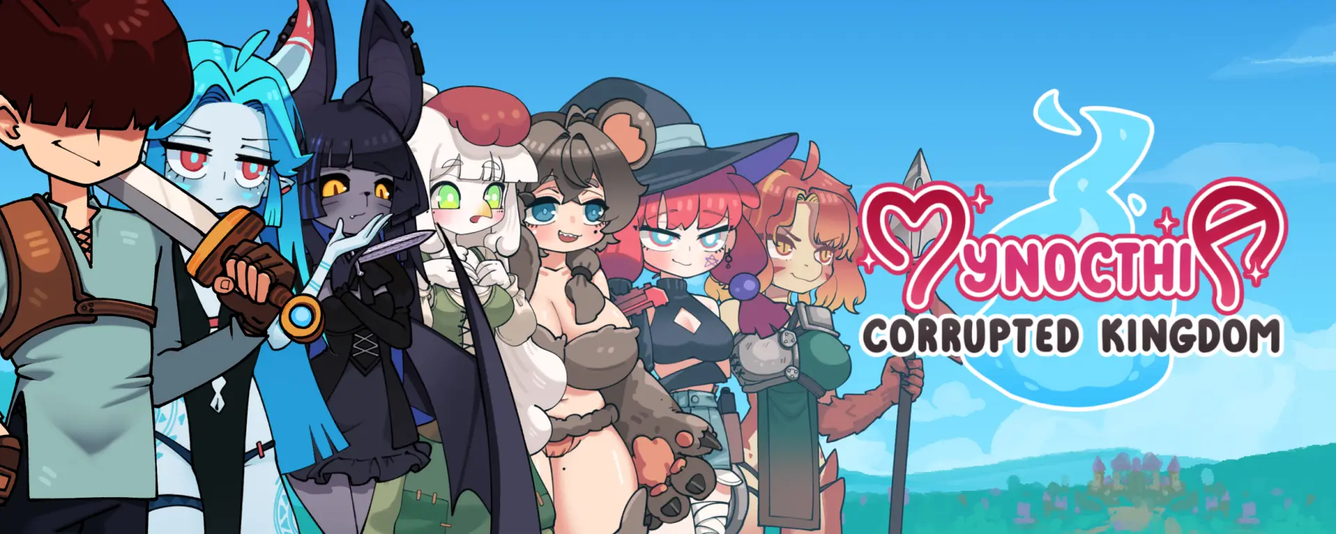 Mynocthia: Corrupted Kingdom cover 0.3.5 – Ren'Py adult game by ghostmochagame free download