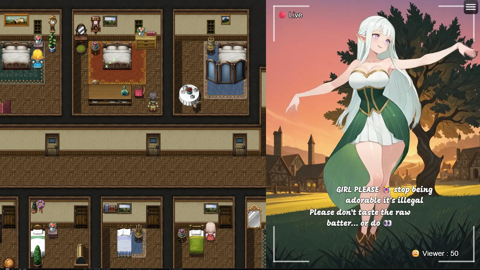NTR Tales – The Elf Next Stream gameplay screenshot 2 (Ren'Py adult game) by Naughty Arcade Studio – free download