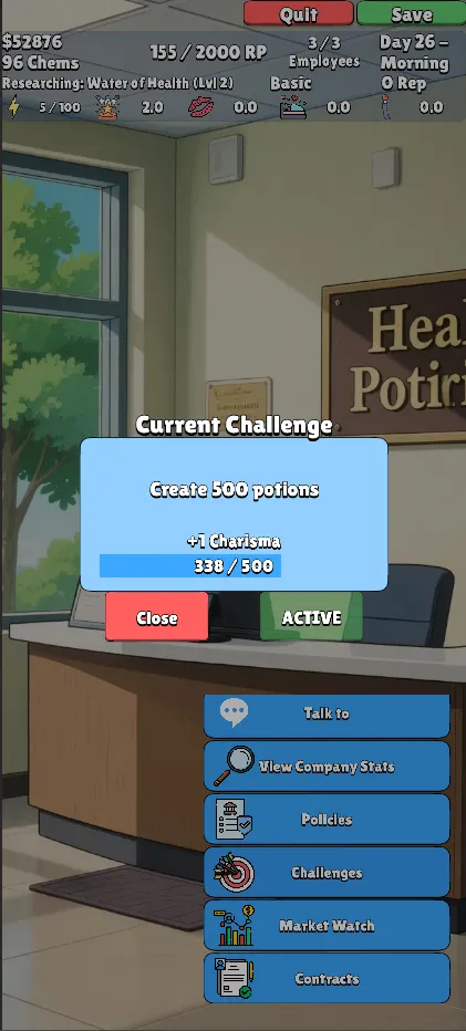 Health Points gameplay screenshot 3 (Ren'Py adult game) by beetleroid – free download