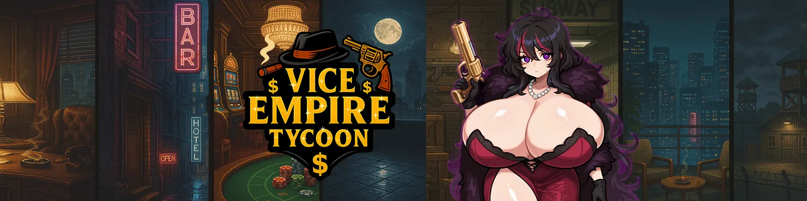 Vice Empire Tycoon cover 1.9.1 – Ren'Py adult game by Serys Studio free download