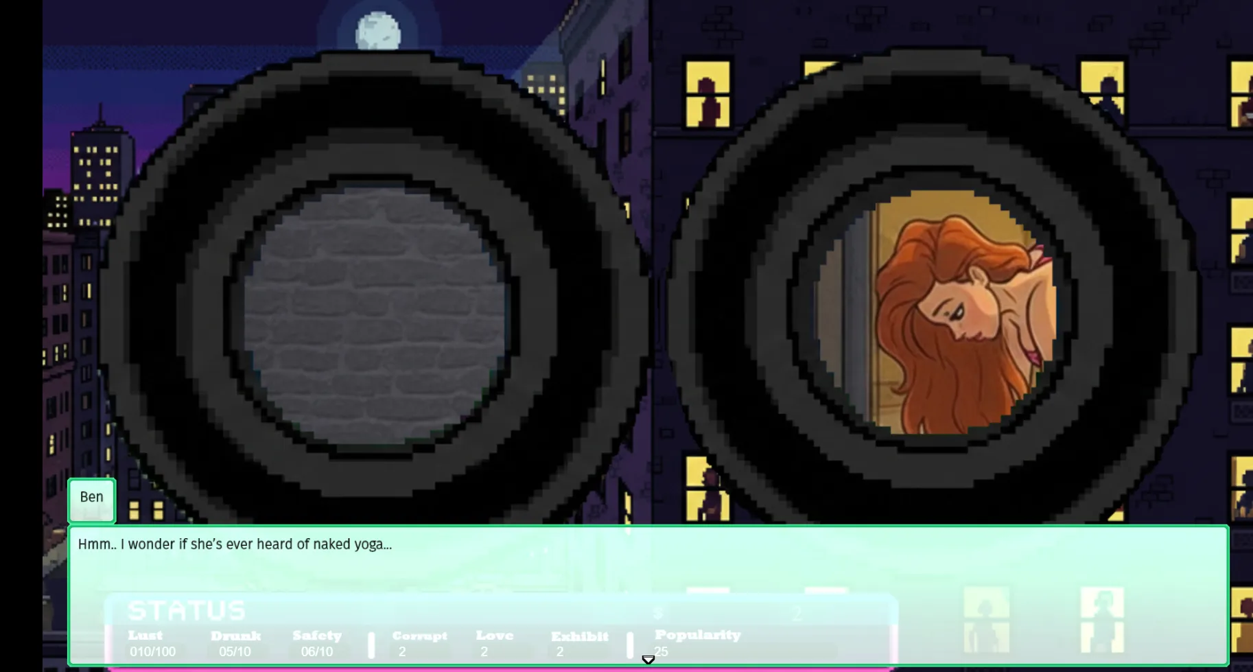 Midnight Exploration gameplay screenshot 2 (Ren'Py adult game) by Nencity – free download