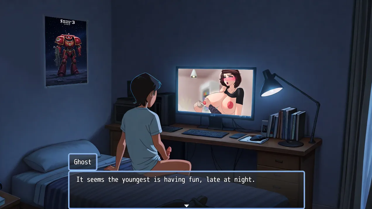 The Haunter House gameplay screenshot 2 (Ren'Py adult game) by Atomic Samovar – free download