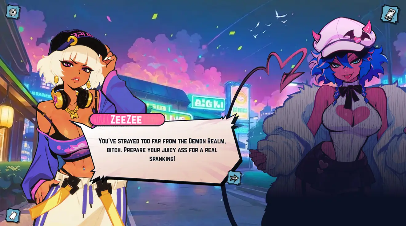 Sex-Pop Demon Hunters gameplay screenshot 5 (Ren'Py adult game) by Sweet Buns Games – free download