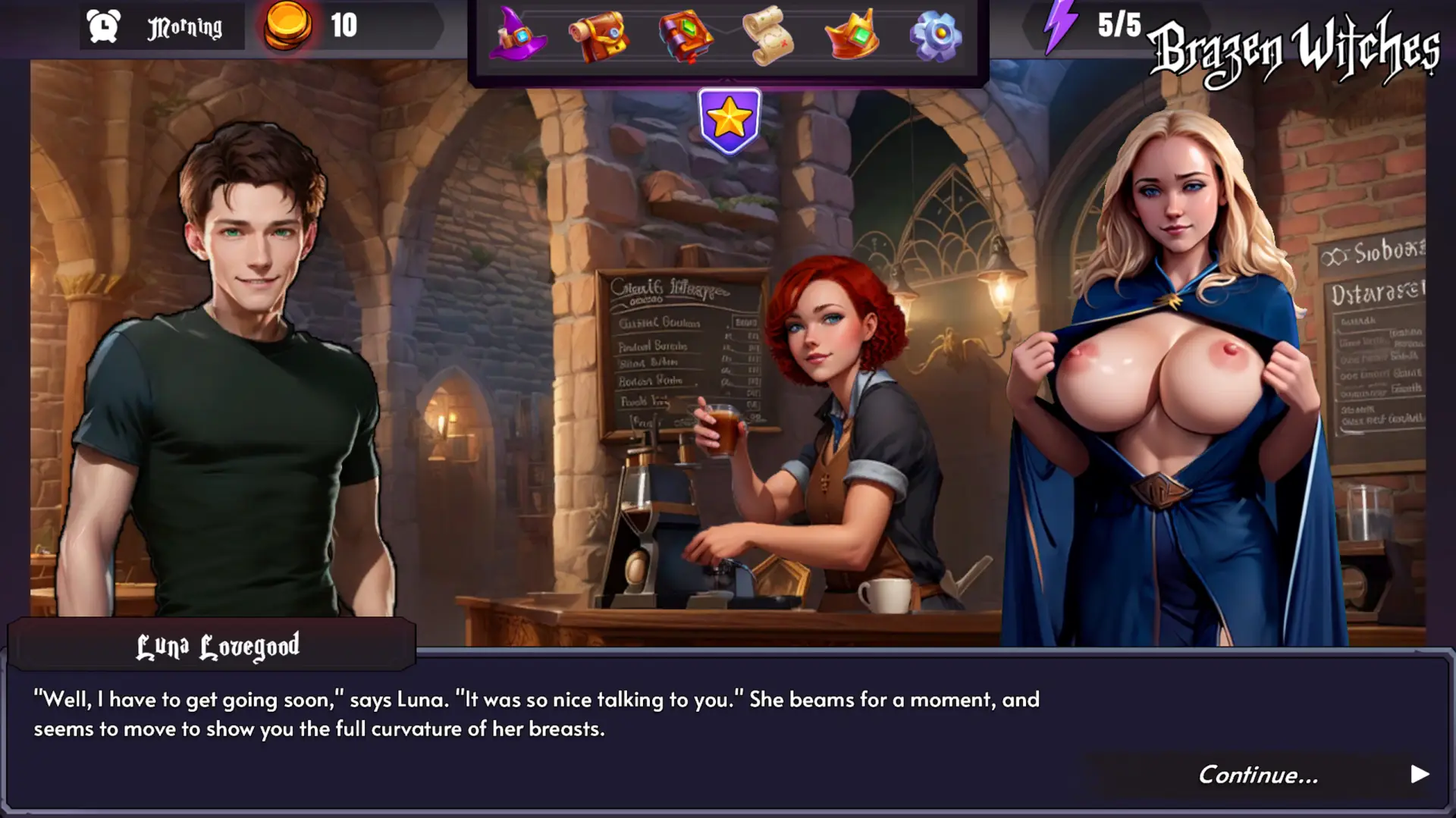 Brazen Witches gameplay screenshot 20 (Ren'Py adult game) by Crimson Warlock – free download