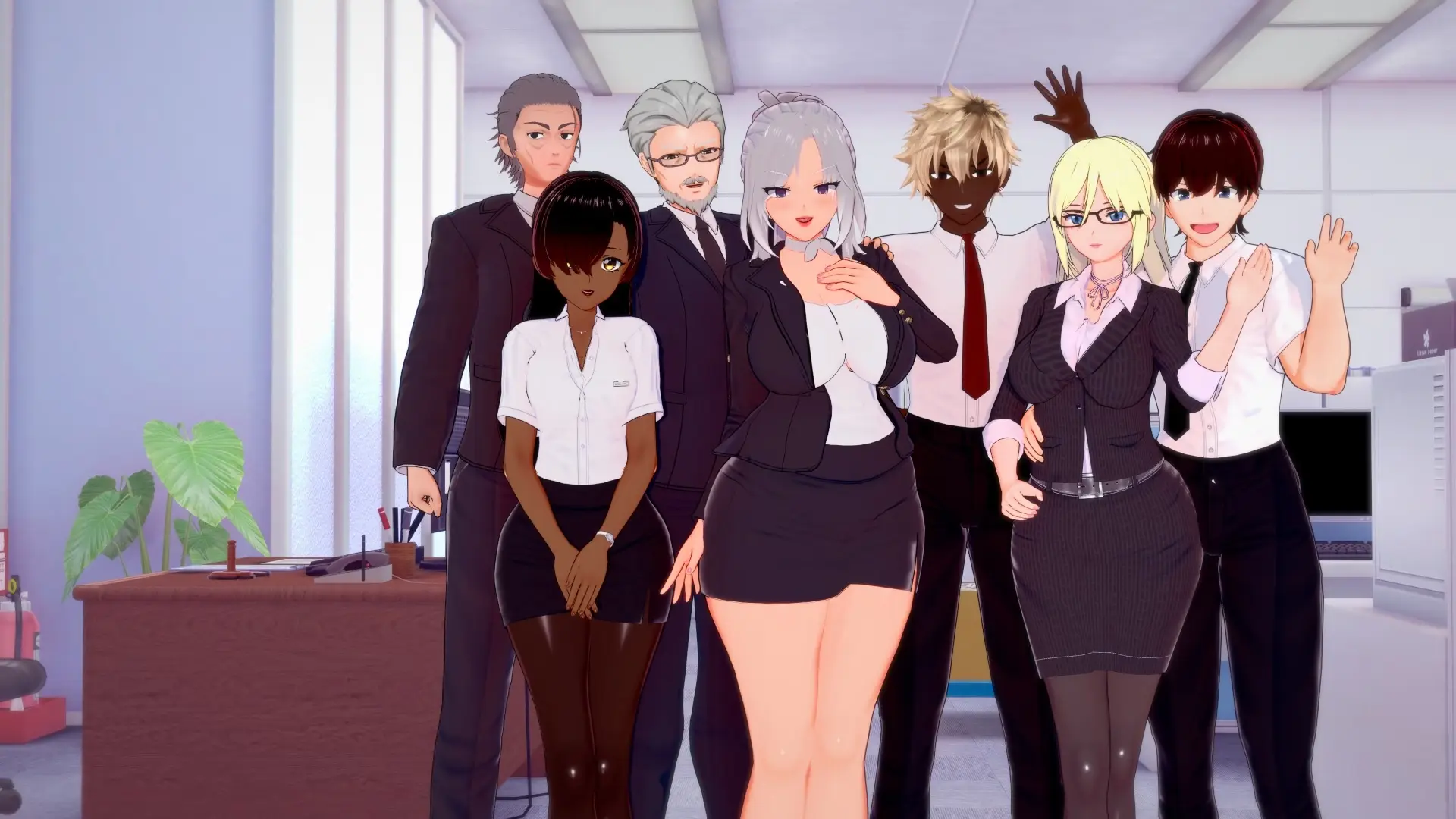 Office Boundaries gameplay screenshot 1 (Ren'Py adult game) by DrusasNTS – free download