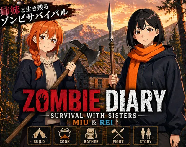Zombie Diary: Survival with Sisters Miu & Rei cover 1.07 – Godot adult game by NightCapybara free download