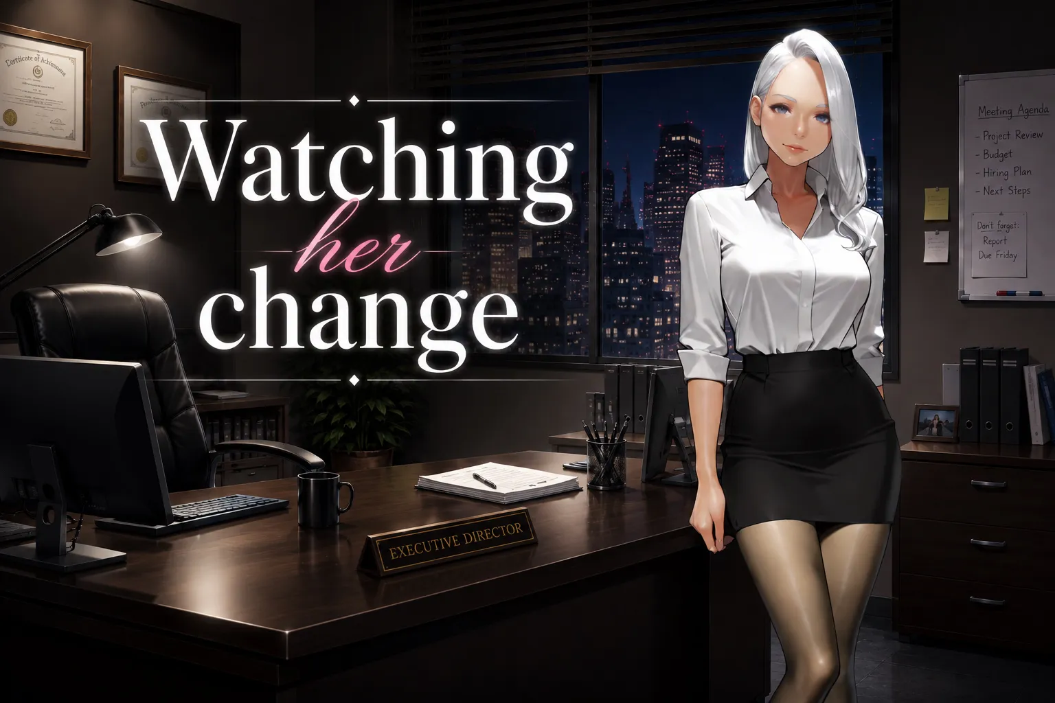 Watching Her Change cover 1.1.1 – Ren'Py adult game by PotatoeStudio free download