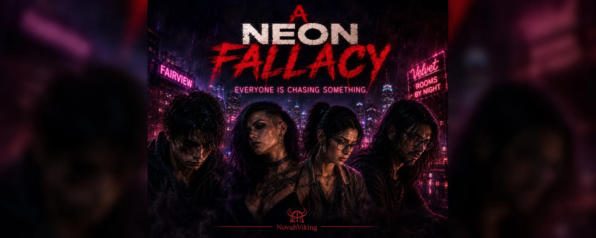 A Neon Fallacy cover 0.04 Alpha – Godot adult game by NovahViking free download