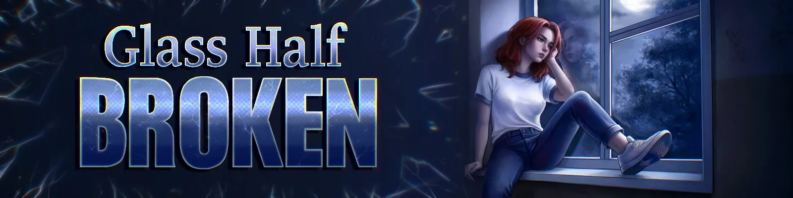 Glass Half Broken cover Demo – Ren'Py adult game by ProxieDev free download