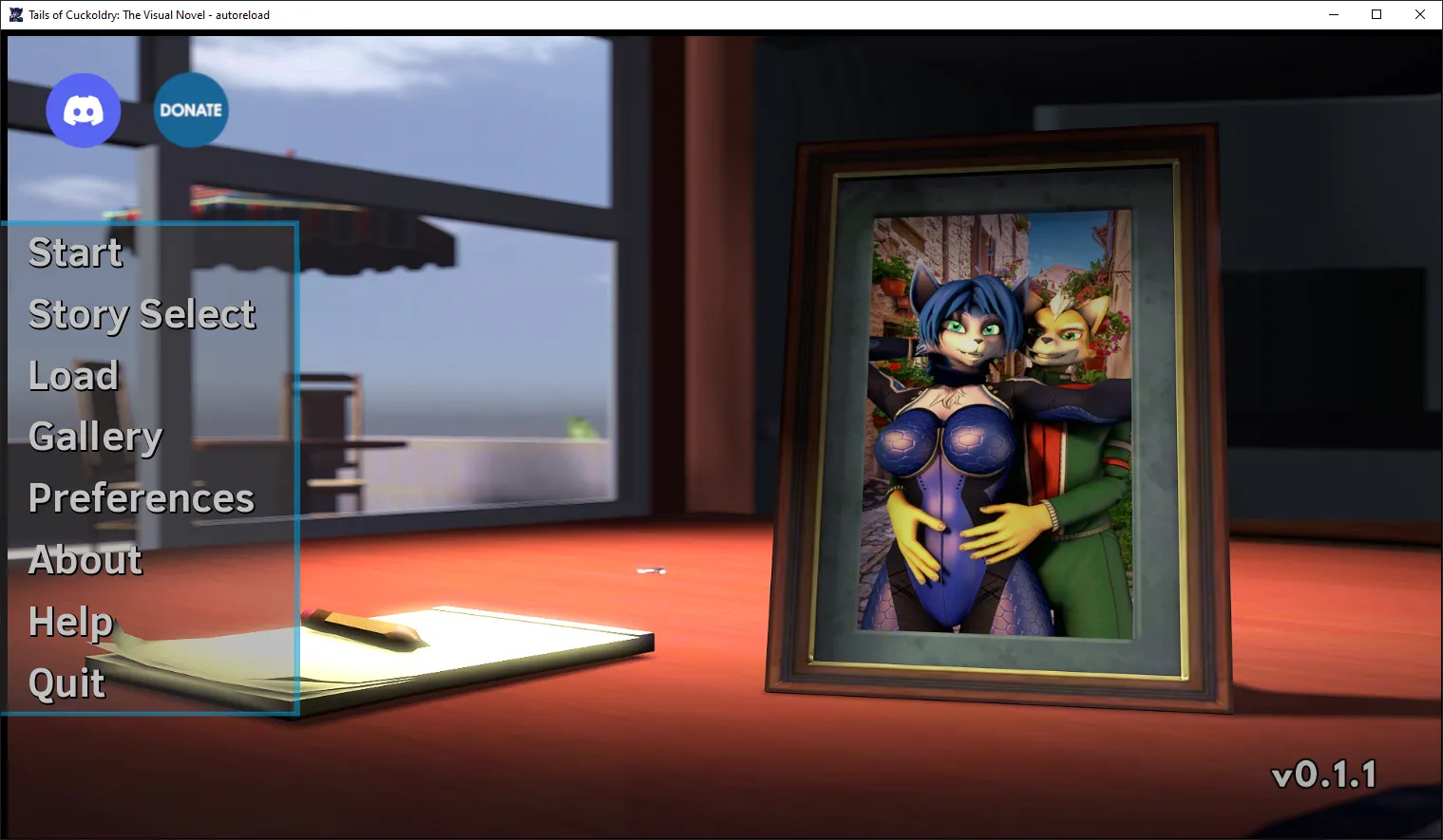 Tails of Cuckoldry: The Visual Novel gameplay screenshot 1 (Ren'Py adult game) by ChadChan3D – free download