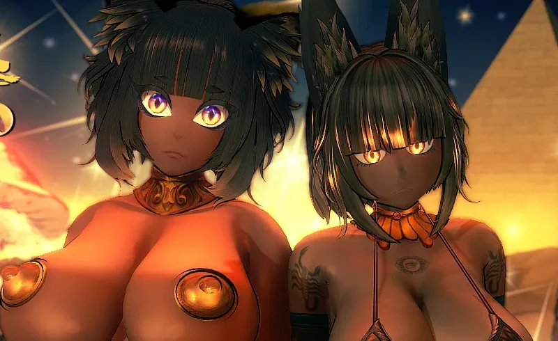 Harem of Ankhutep cover 0.331 – Ren'Py adult game by AhaNubis free download