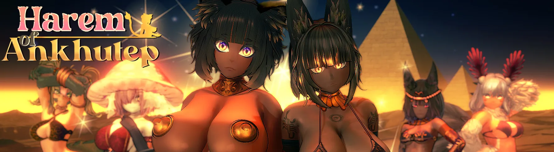 Harem of Ankhutep cover 0.331 – Ren'Py adult game by AhaNubis free download