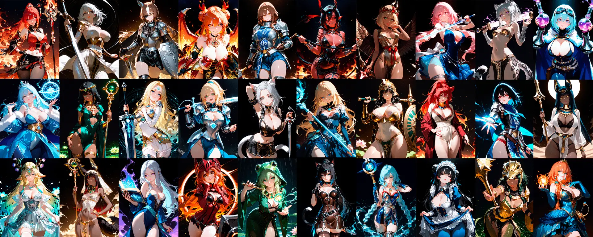 Harem Waifu Wars cover 0.03 – Ren'Py adult game by Haremarchos free download