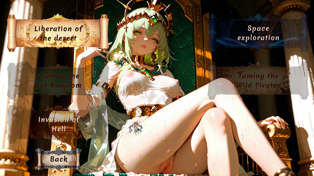 Harem Waifu Wars gameplay screenshot 4 (Ren'Py adult game) by Haremarchos – free download