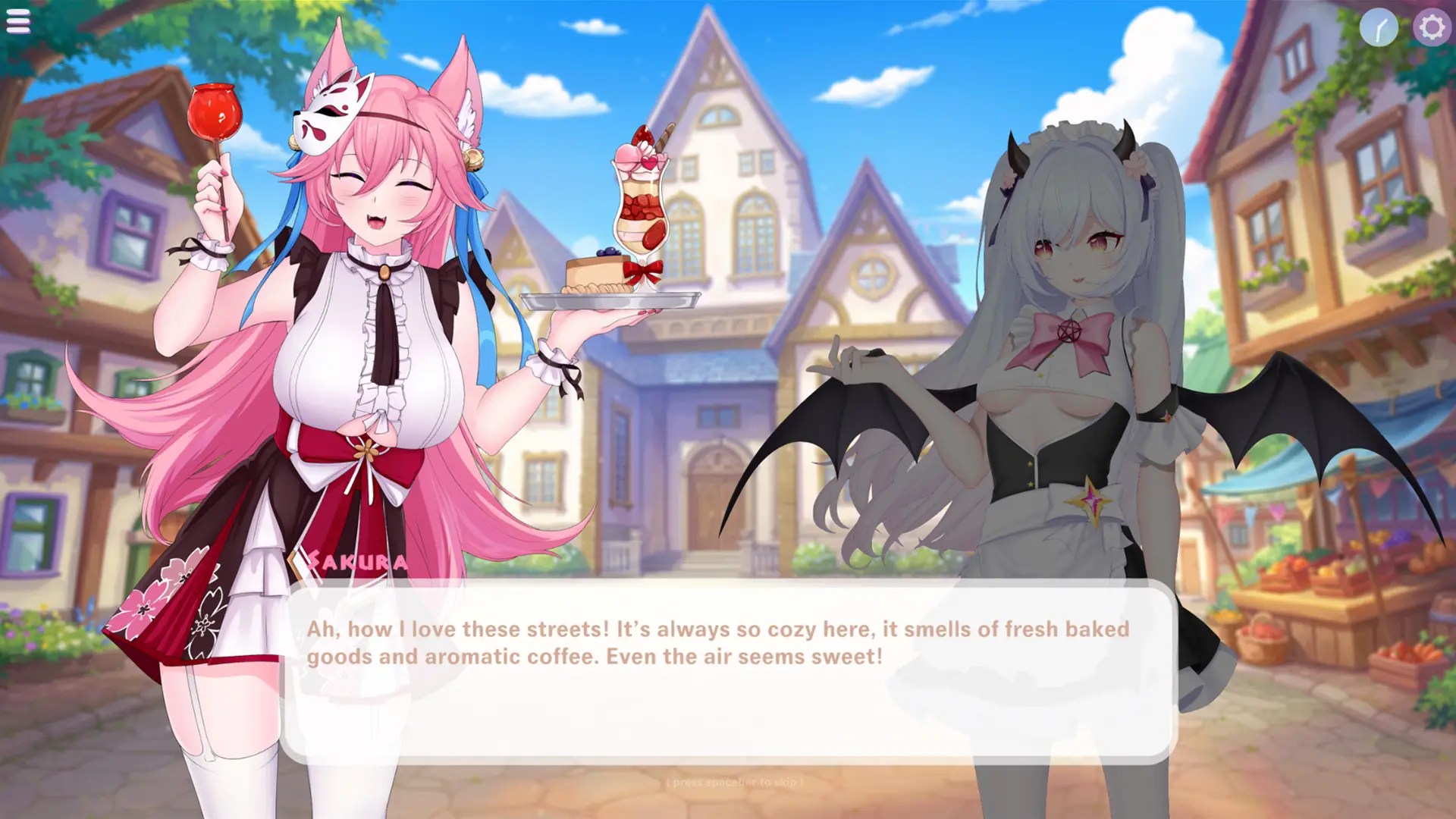 Shuffle Waifu Cafe gameplay screenshot 3 (Ren'Py adult game) by Cute Anime Girls – free download