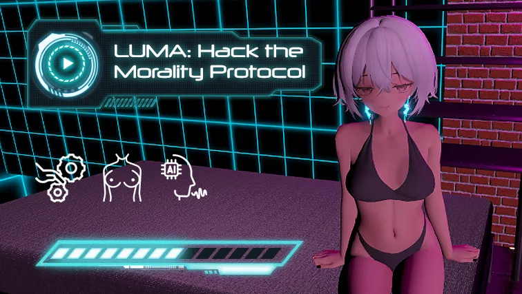 LUMA: Hack the Morality Protocol cover 0.21 – Ren'Py adult game by MaconaHGames free download