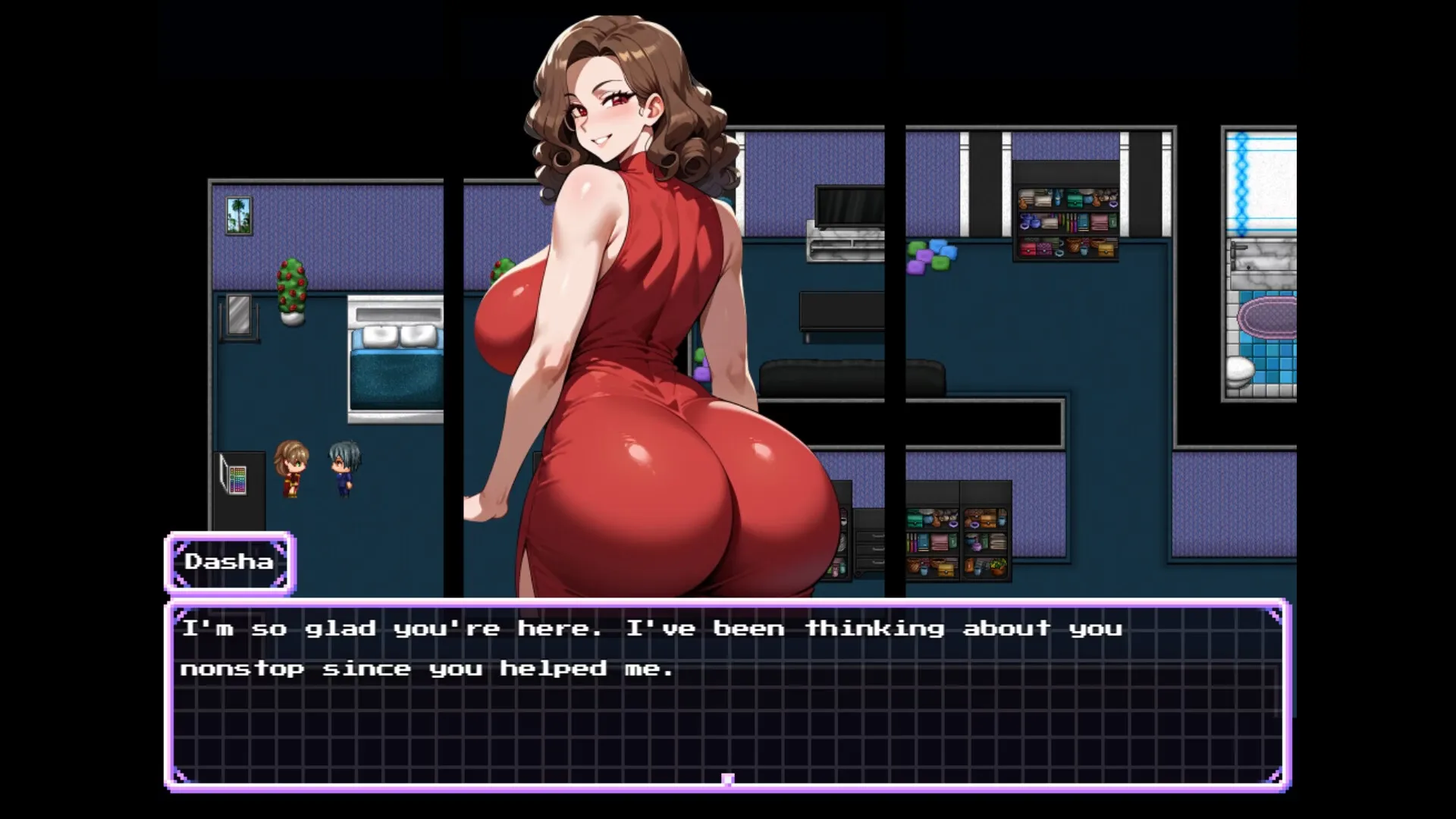 Cyberpunk Dominion gameplay screenshot 3 (Ren'Py adult game) by UMLA67 Studios – free download