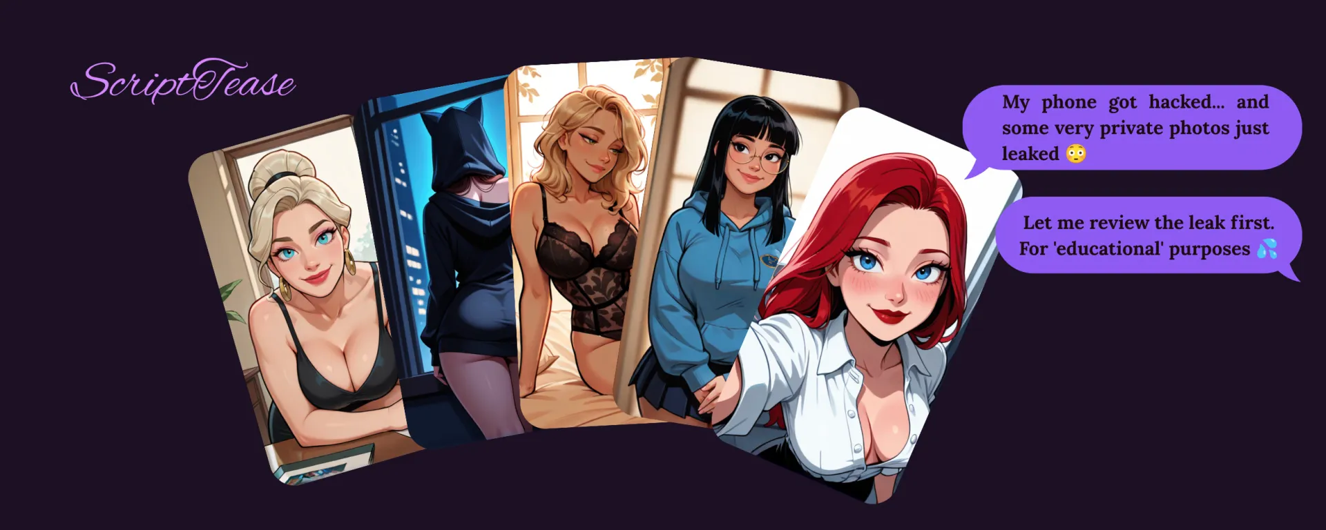 ScriptTease cover 0.3.0 – Godot adult game by S-Tease Studio free download