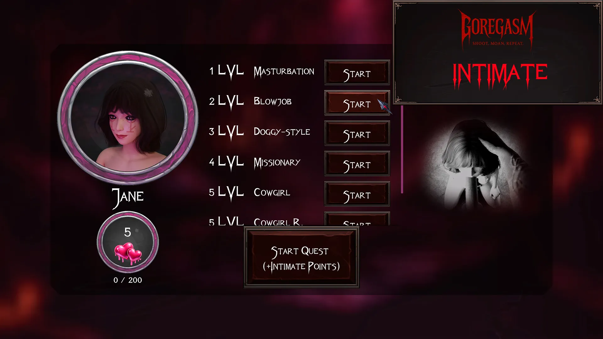 Goregasm gameplay screenshot 14 (Ren'Py adult game) by Haru Game Studio – free download