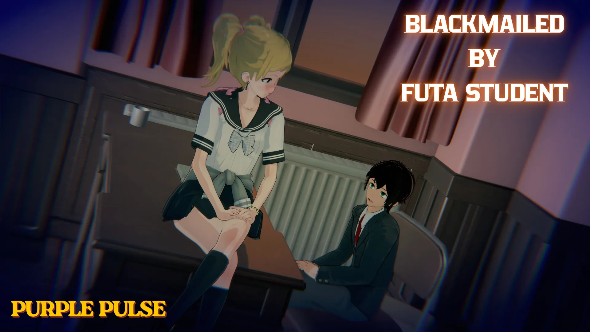 Blackmailed By Futa Student cover 1.0 – Ren'Py adult game by Purple Pulse free download