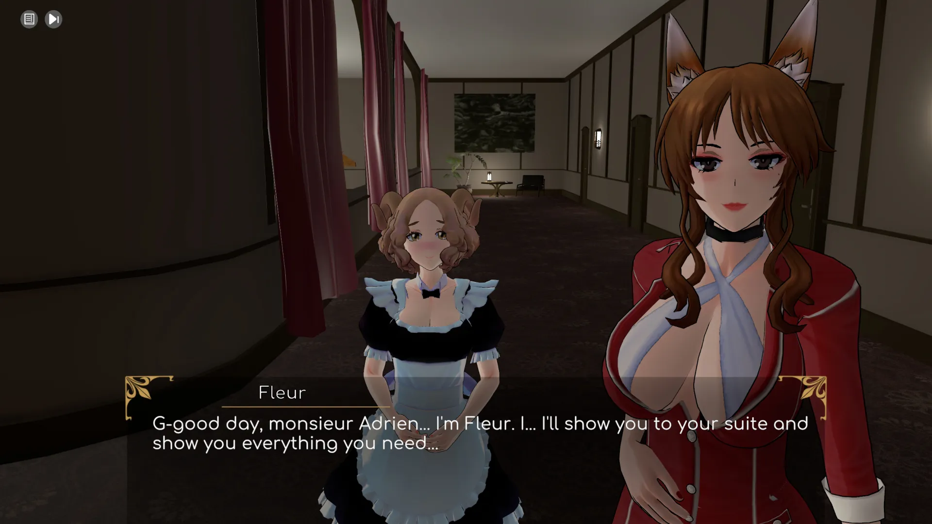 Élysium Paris: Chambre de Velours gameplay screenshot 4 (Ren'Py adult game) by Liminal4 – free download